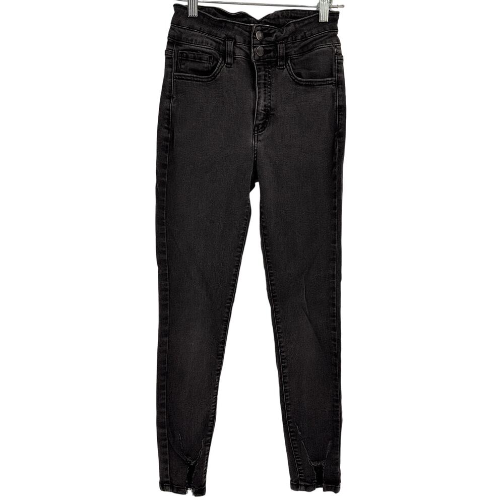 KanCan Kurvy High Rise Ankle Skinny Black Size 25